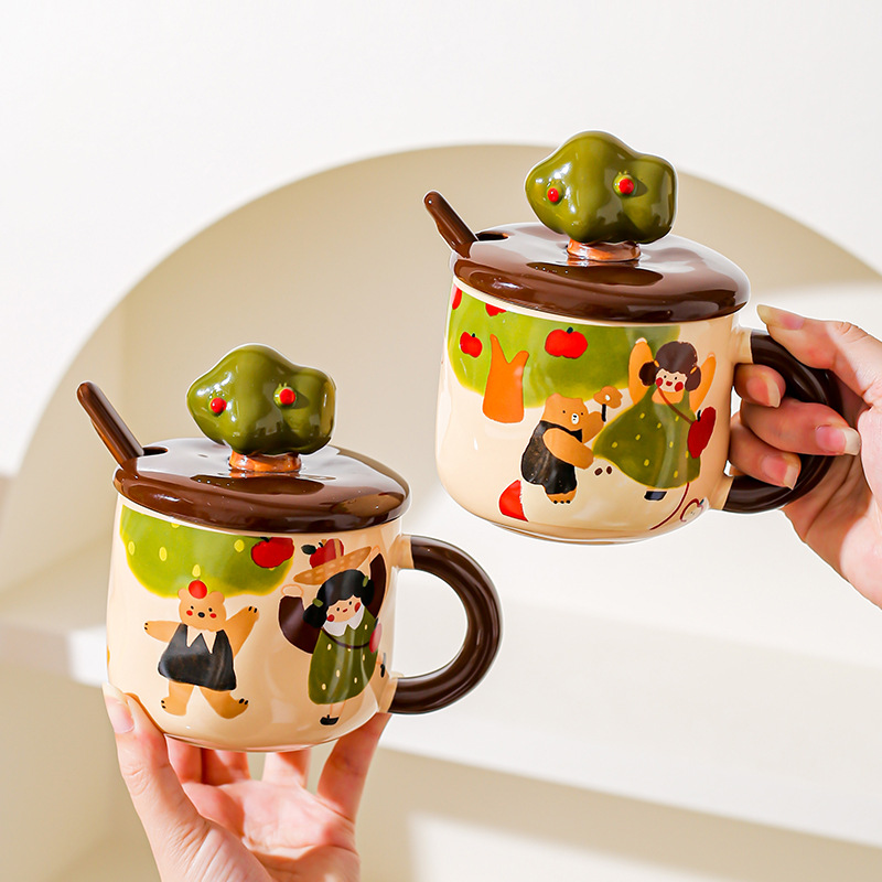 Anime Merchandise Mugs - لطيف الكرتون أنيمي البضائع شجرة التفاح