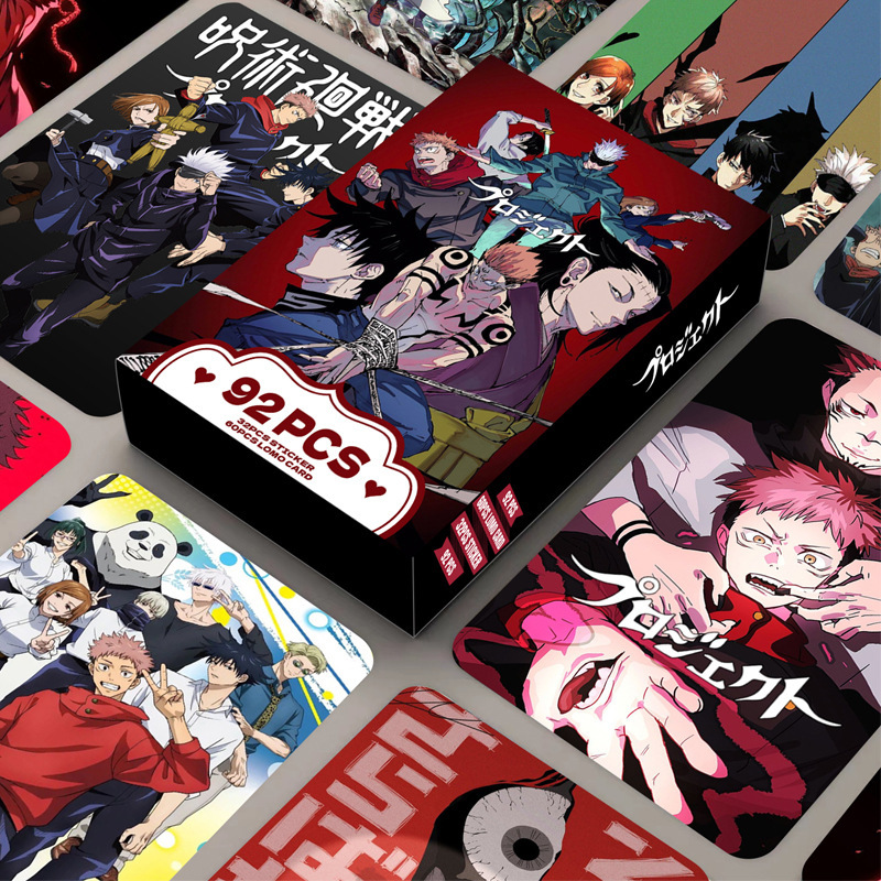 92 قطعة من بطاقات جوجوتسو كايس - مراجعة Anime Merchandise In Japan وسعره